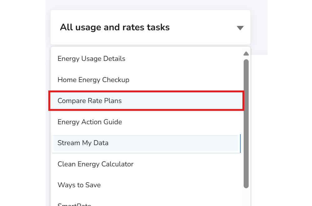 usage and rates on pge